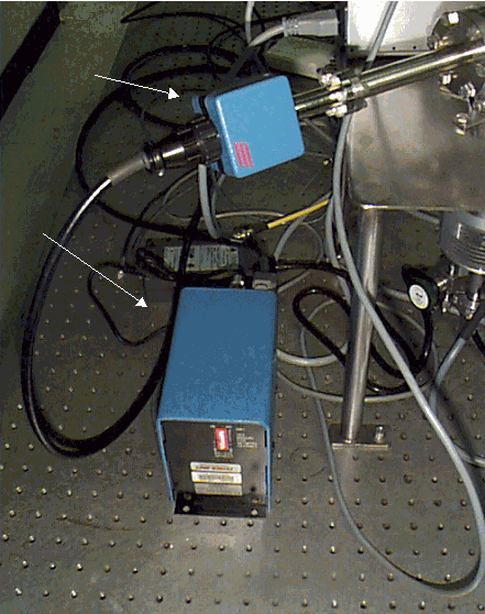 Figure 4. The pre-amplifier of the Ferran Scientific system attached to a small embedded controller module that provided a RS232 interface to the display computer.