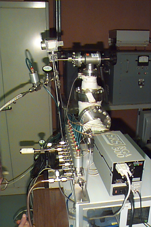 Figure 13. Comparison system was a SRS RGA 300 quadrupole used for general residual gas analyses in the laboratory. Shown with the unit is a new modular valve assembly from Swagelok that was used a an inlet switching system.