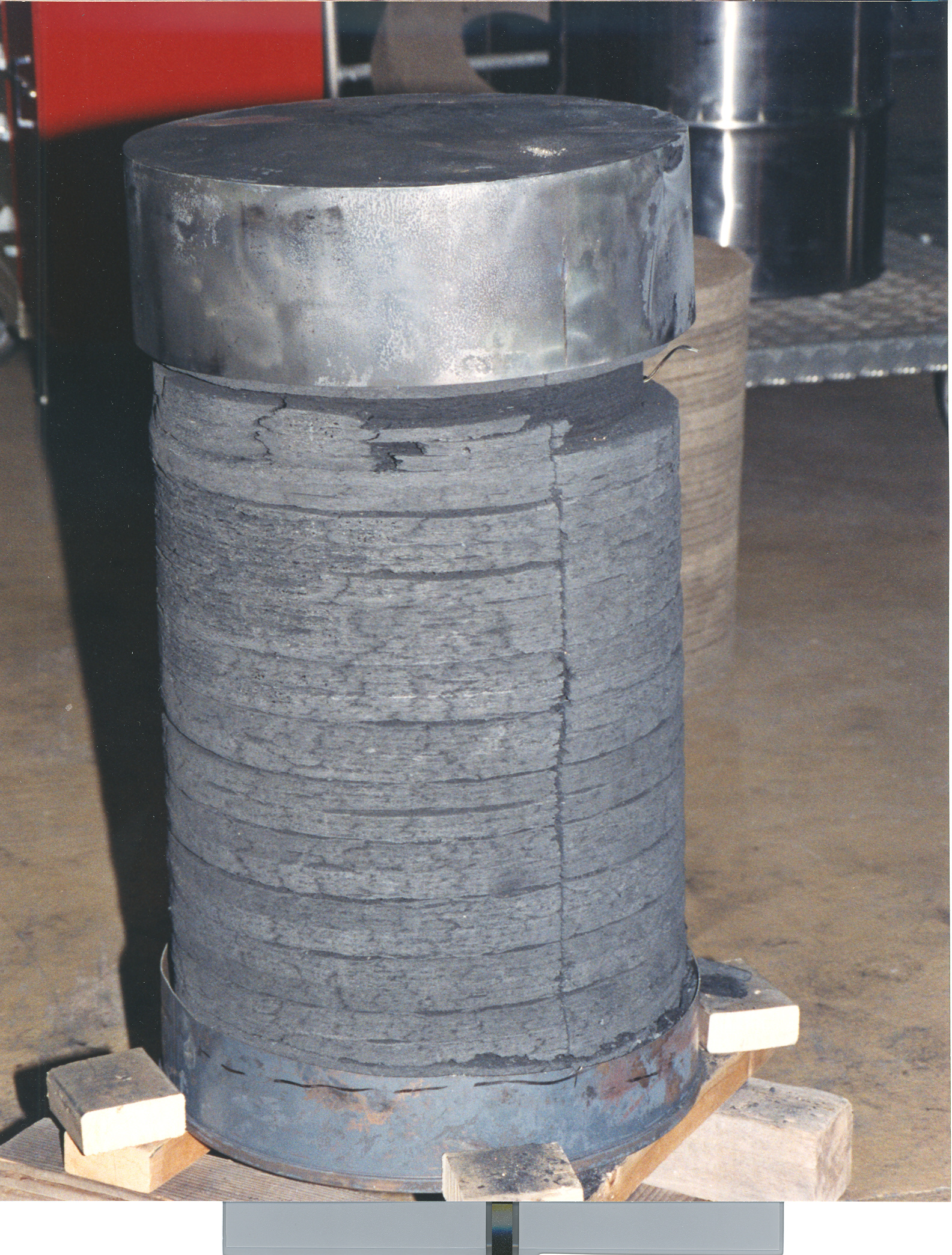Figure 7. Outer surface of Celotex® overpack following the fire test.