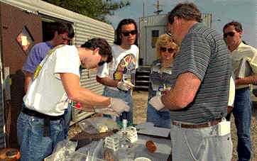 Workshop participants get their hands on in learning about innovative sampling and analysis methods.