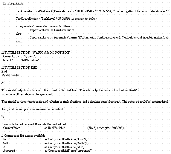 Model Listing Data